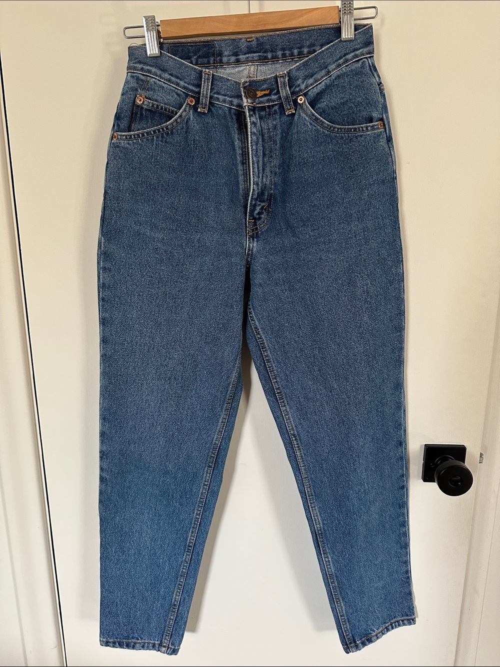 High-Rise Straight Leg Women’s Jeans in Blue Denim